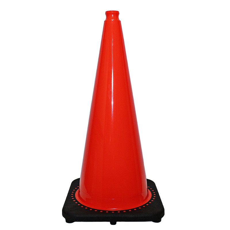 High Visibility Safety Cone 7lbs Orange with Black Base 28
