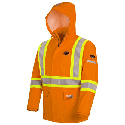 Hi-Vis Flame-Resistant Waterproof Rain Jackets