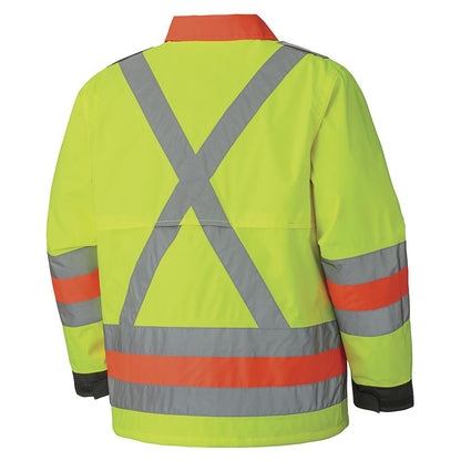 Hi-Vis Waterproof Traffic Safety Jackets - Tricot Polyester - MTQ Approved