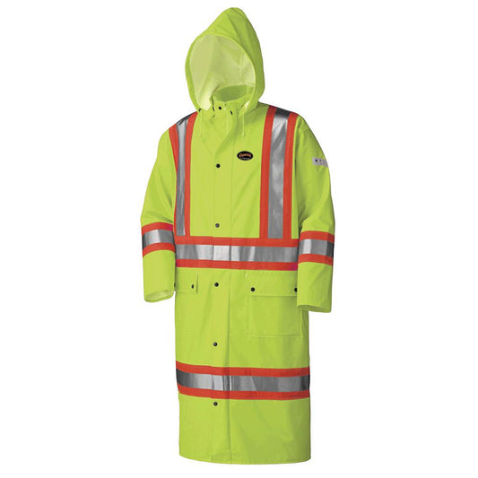 FR Waterproof Hi-Vis Safety Long Coats