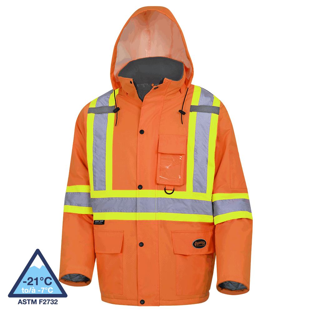 Waterproof Quilted Safety Parkas - 300D Polyurethane Coated Oxford Polyester