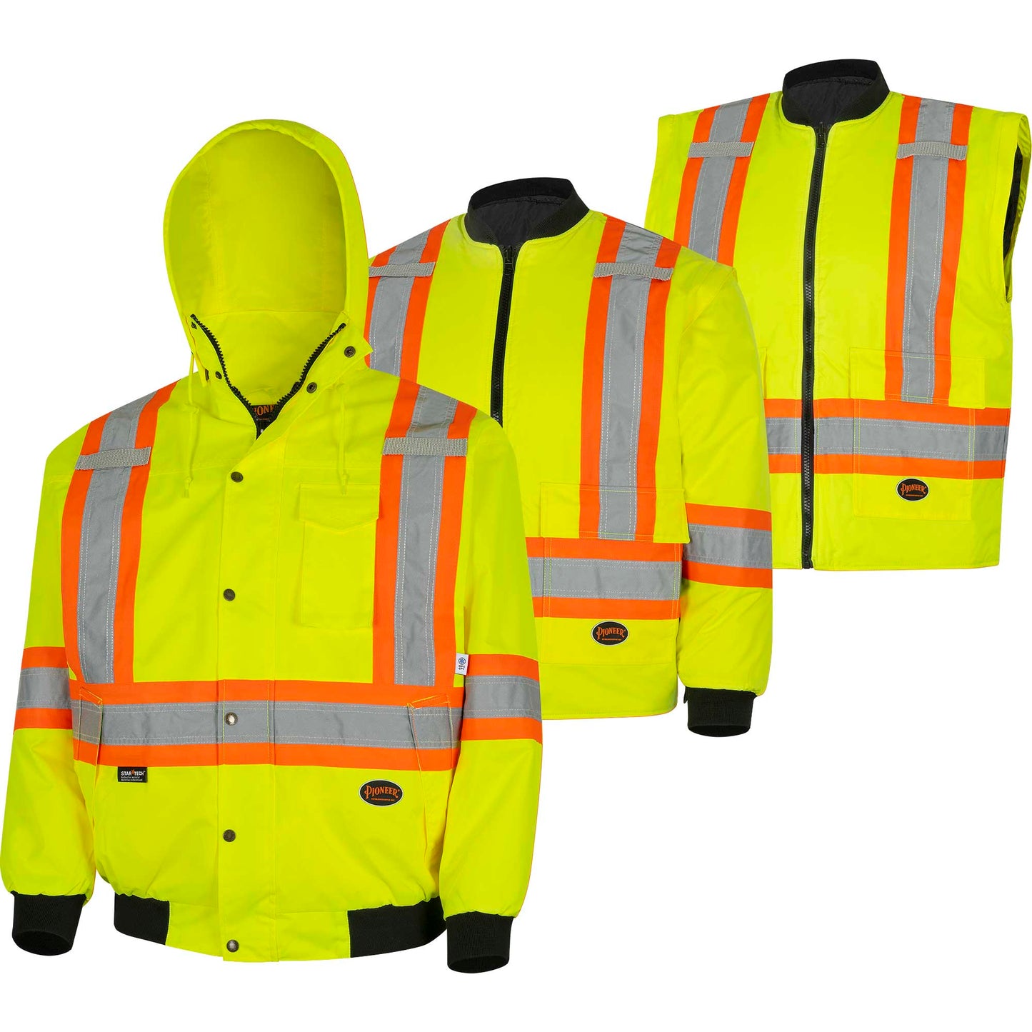 Waterproof 7-in-1 Safety Bomber Jackets