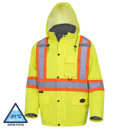 Waterproof Quilted Safety Parkas - 300D Polyurethane Coated Oxford Polyester