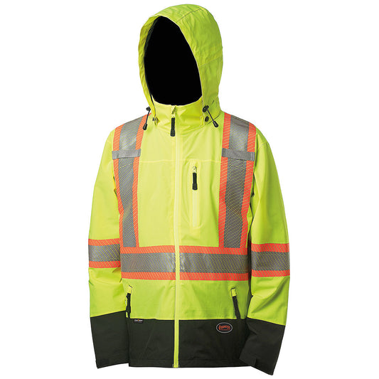 Hi-Vis Softshell Waterproof/Breathable Premium Safety Jackets