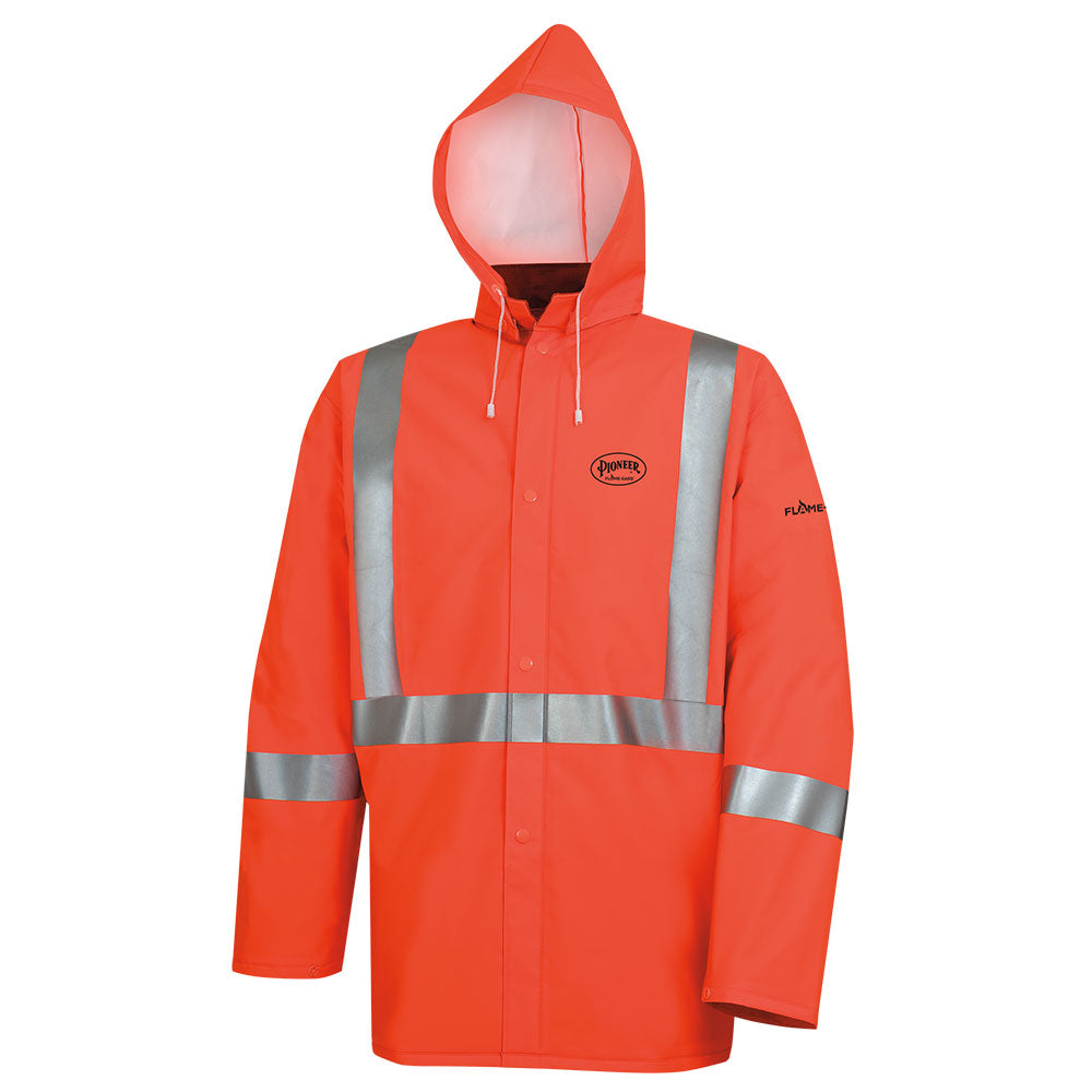 FR Waterproof Hi-Vis Safety Long Coats