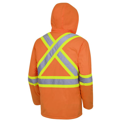 Waterproof Quilted Safety Parkas - 300D Polyurethane Coated Oxford Polyester