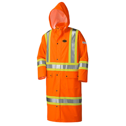 FR Waterproof Hi-Vis Safety Jackets - Detachable Hood