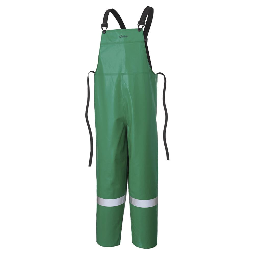 CA-43® FR Chemical/Acid Resistant Safety Bib Pants - PVC/Polyester - Reflective Tape