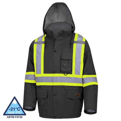 Waterproof Quilted Safety Parkas - 300D Polyurethane Coated Oxford Polyester