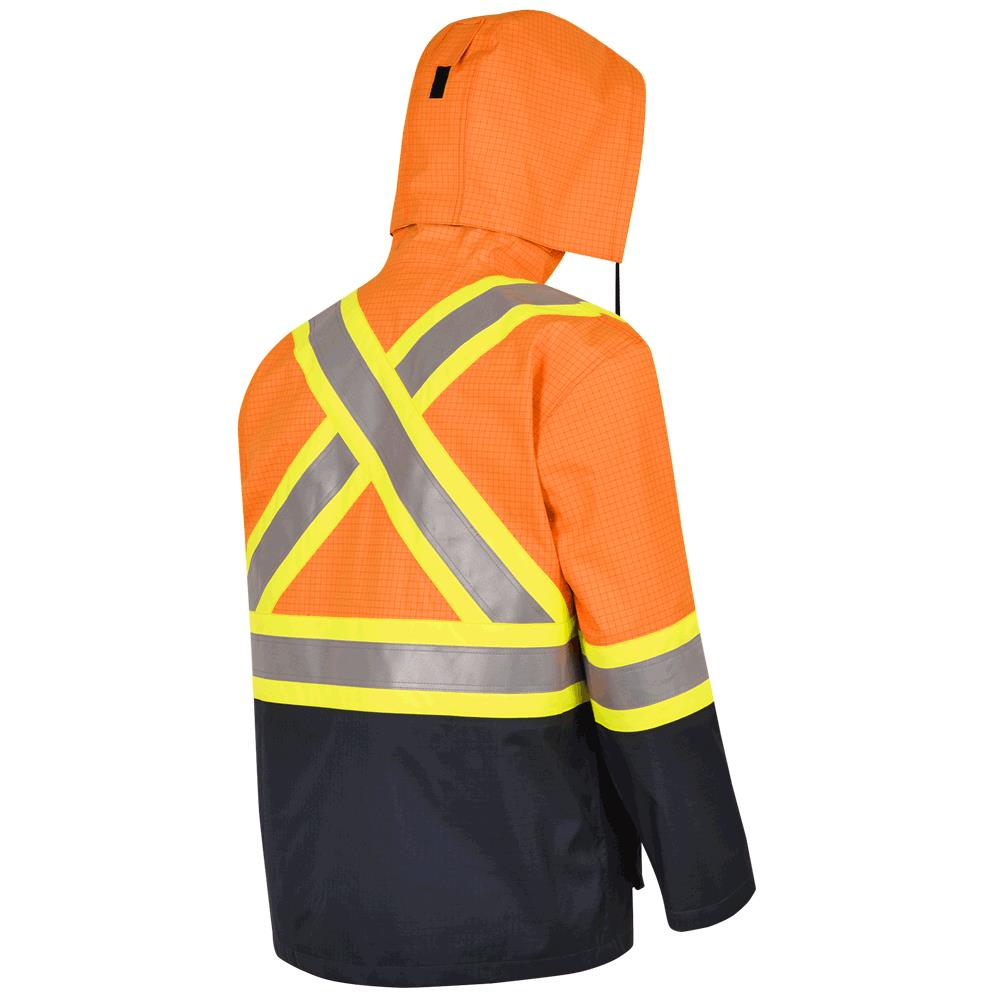 Canadian Waterproof Hooded Rain Jackets - PVC Coated Polyester