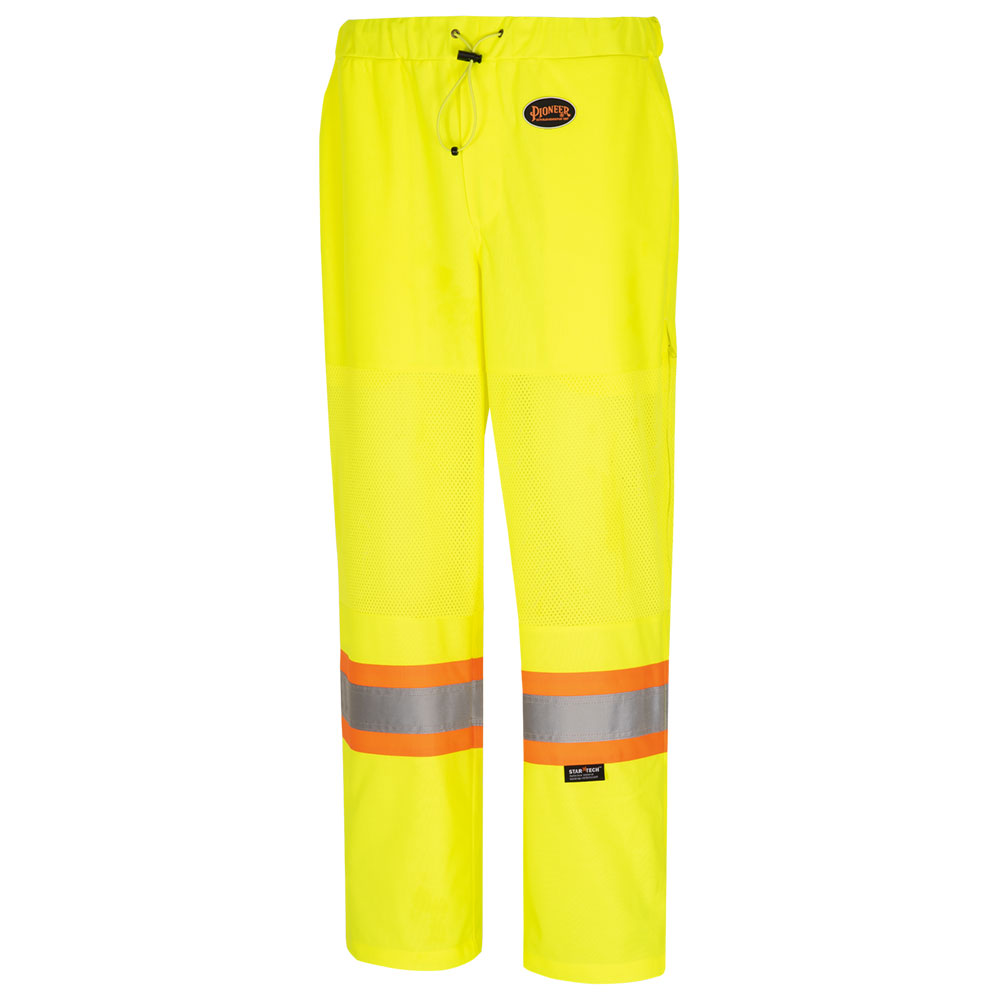 Women's Hi-Vis Traffic Safety Pants - Mesh Leg Panels