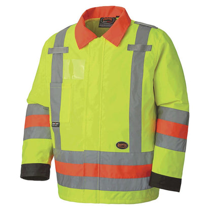 Hi-Vis Waterproof Traffic Safety Jackets - Tricot Polyester - MTQ Approved