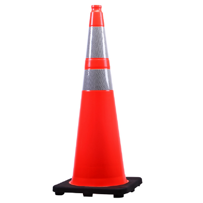 36" Traffic Cone HI Collars 10 LB