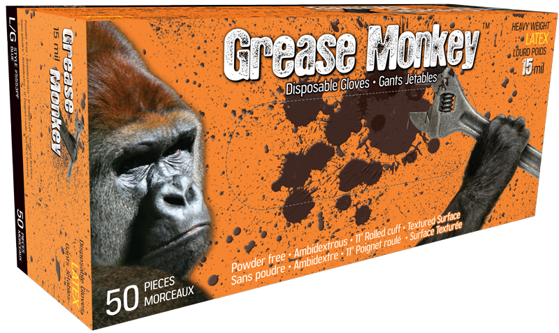 Grease Monkey 15 Mil Nitrile Gloves- Box of 50