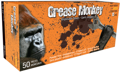 Grease Monkey 15 Mil Nitrile Gloves- Box of 50