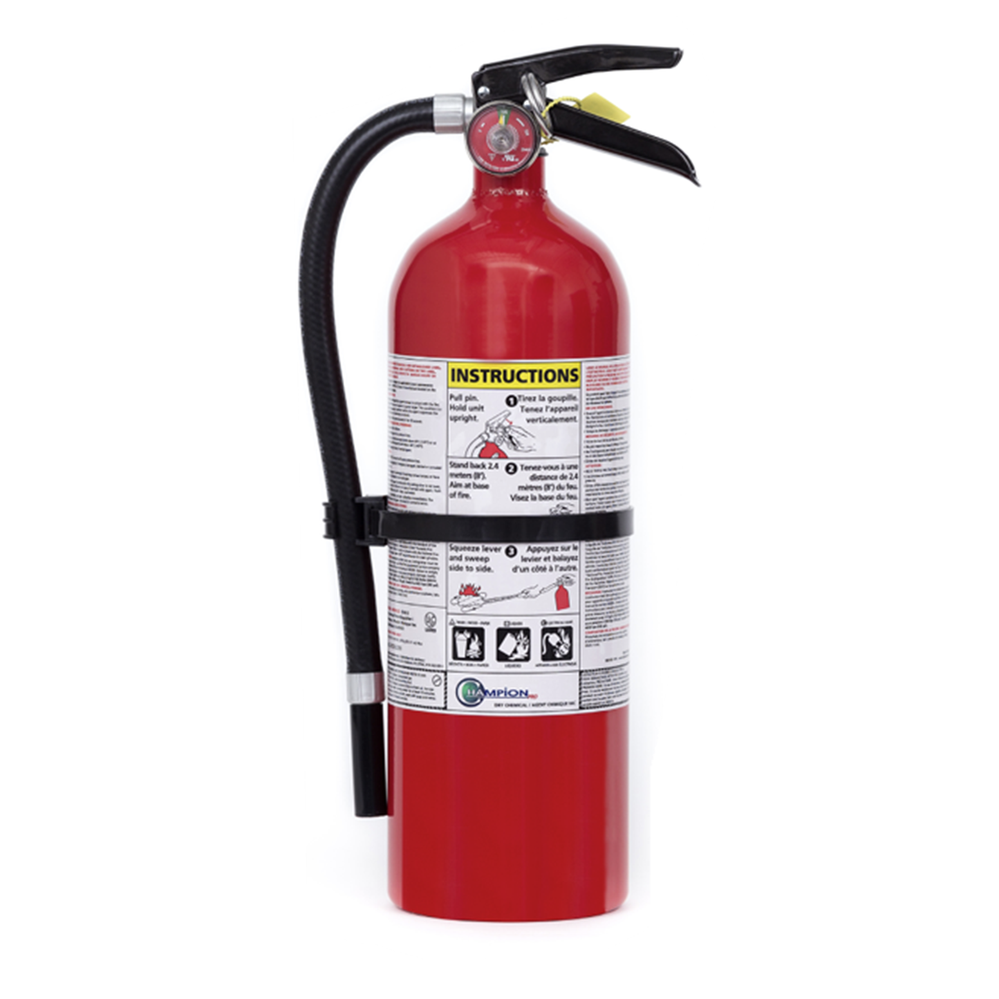 5LB ABC Champion Pro Fire Extinguisher With Wall Bracket