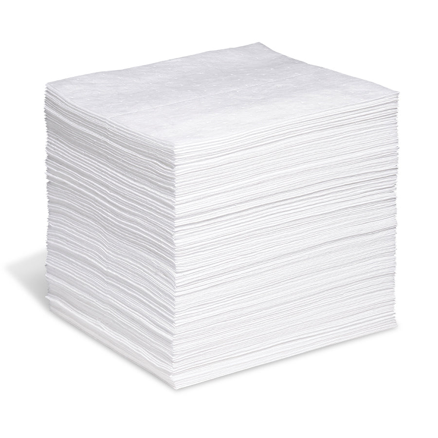 15"x18" Oil Only Single-Ply Lightweight Sorbent Pads