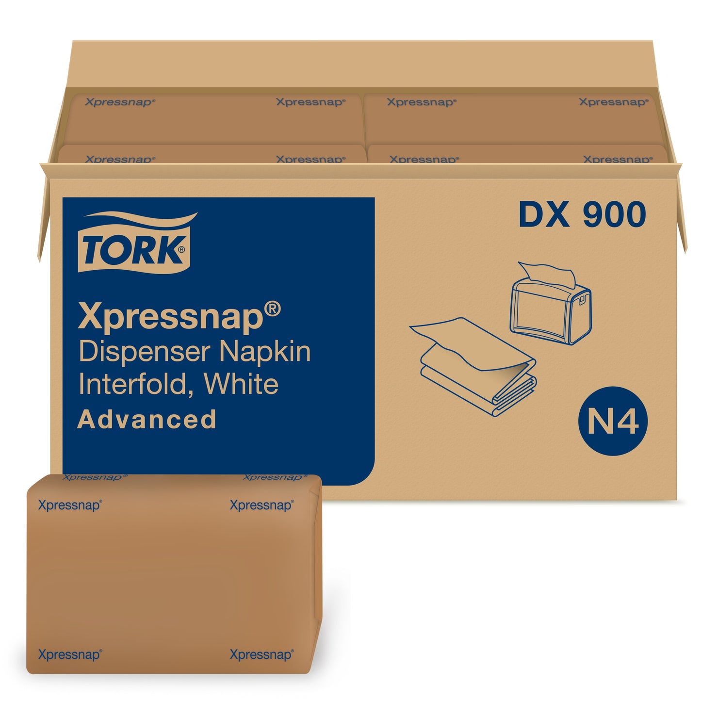 Tork Xpressnap® White Dispenser Napkin N4