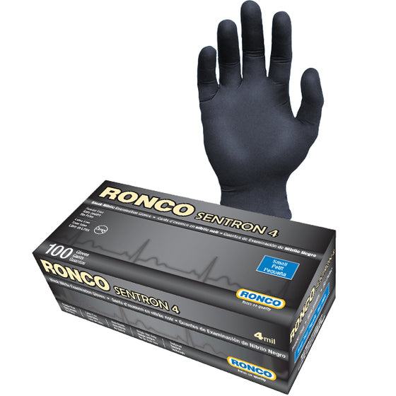 4 Mil Black Nitrile Glvoes - 10 Boxes