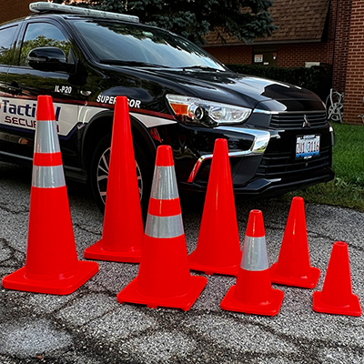 12" Solid Orange PVC Traffic Cone 1.3 Lbs.