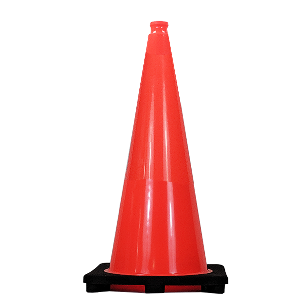 28" Traffic Cone 4" HI Collar 7 Lb