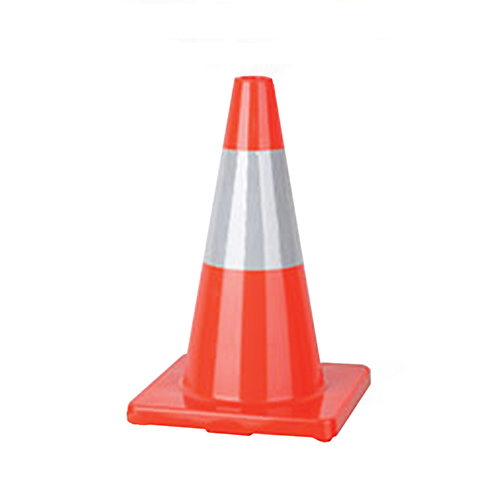 18" Solid Orange PVC Traffic Cone 2.4 Lbs.