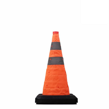 21" Collapsible Traffic Cone With LED Lights