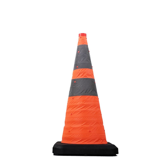 28" Collapsible Traffic Cone LED Light