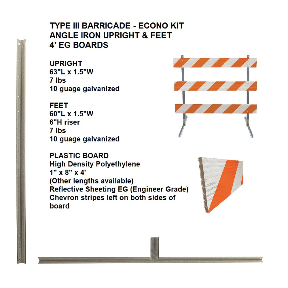 Type III Angle Iron Barricade