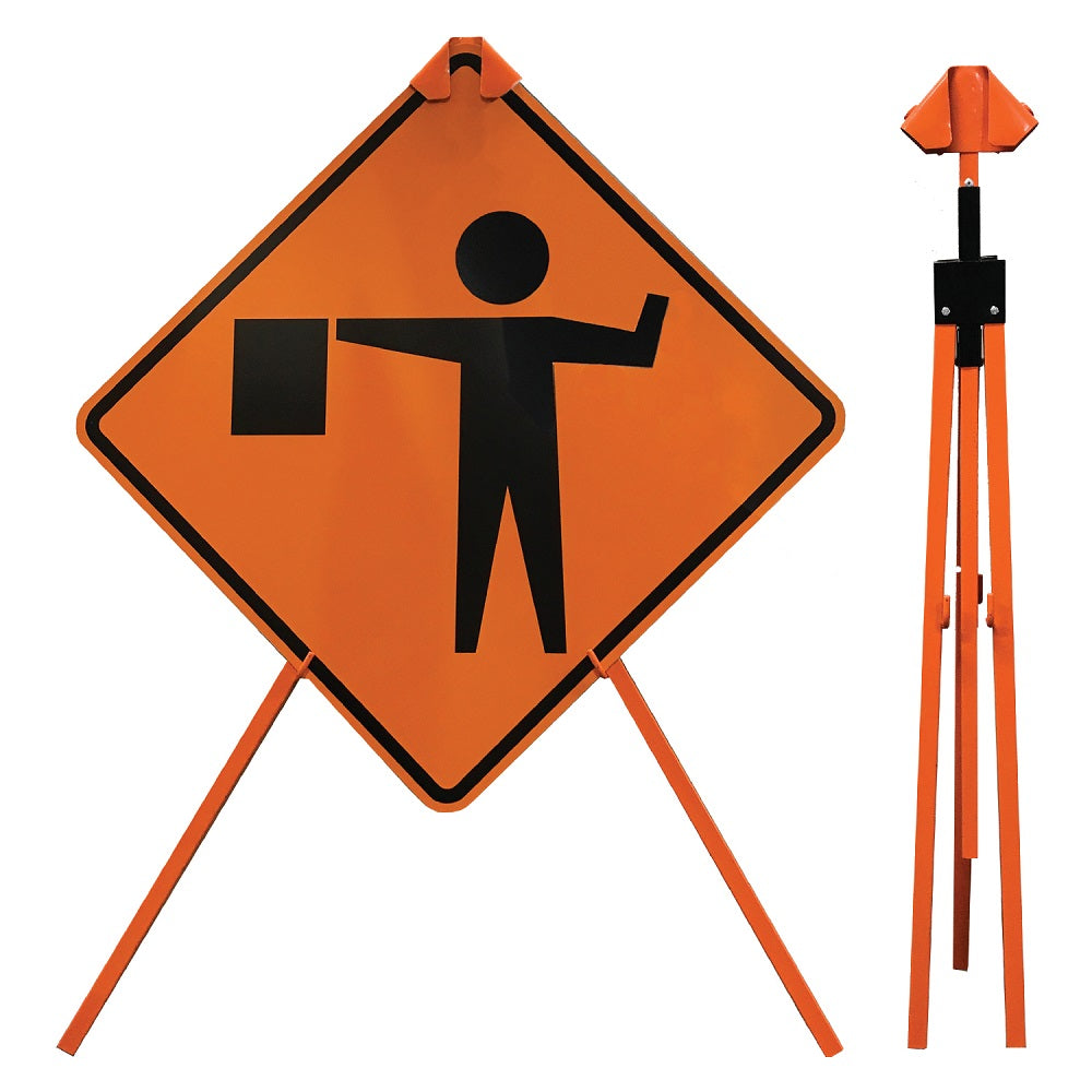 Tripod Sign Stand Orange