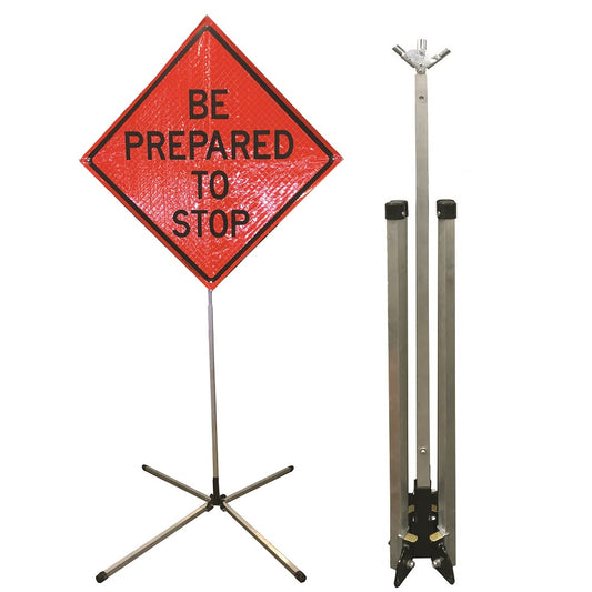 SS410A Medium Height Springless Sign Stand Aluminum