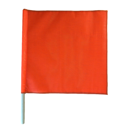 Sign Stand Flag Orange Mesh 18 x 18