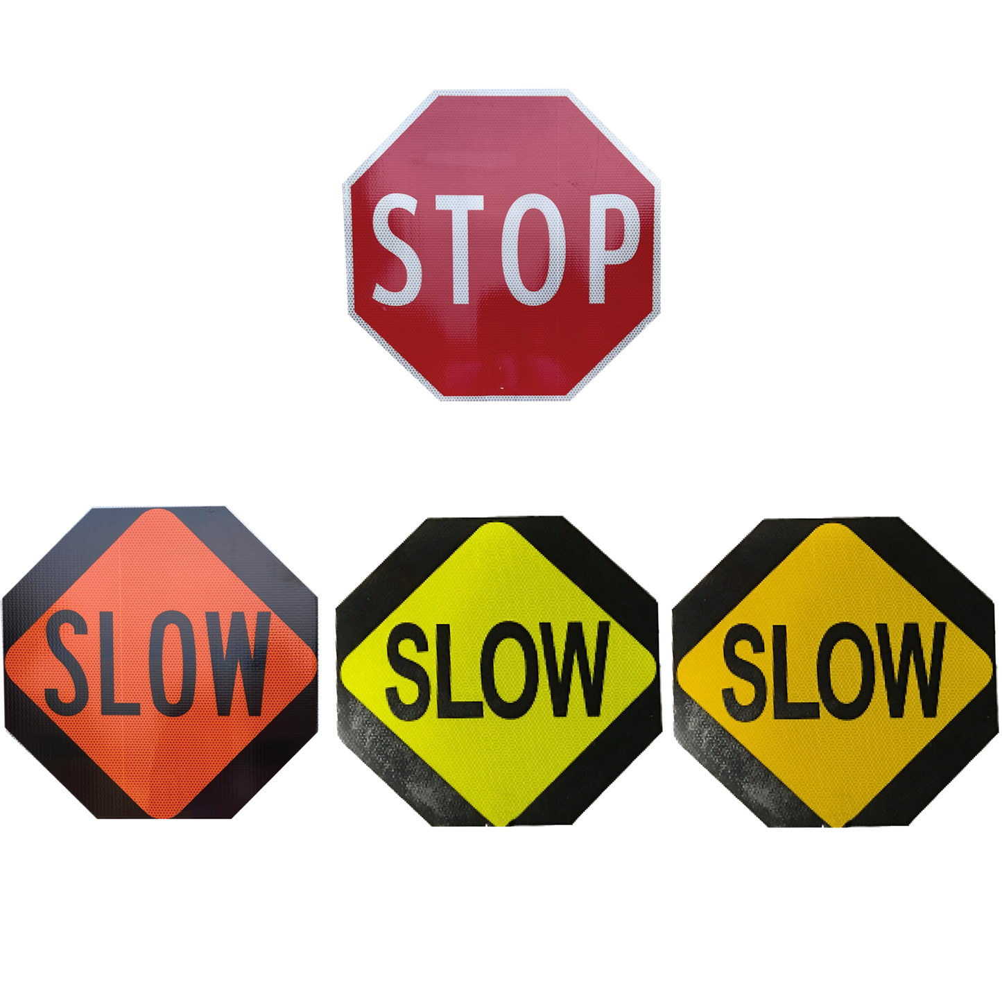 STOP/SLOW Signs for Paddles & Poles, 16" & 18"