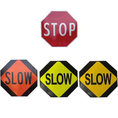 STOP/SLOW Signs for Paddles & Poles, 16" & 18"