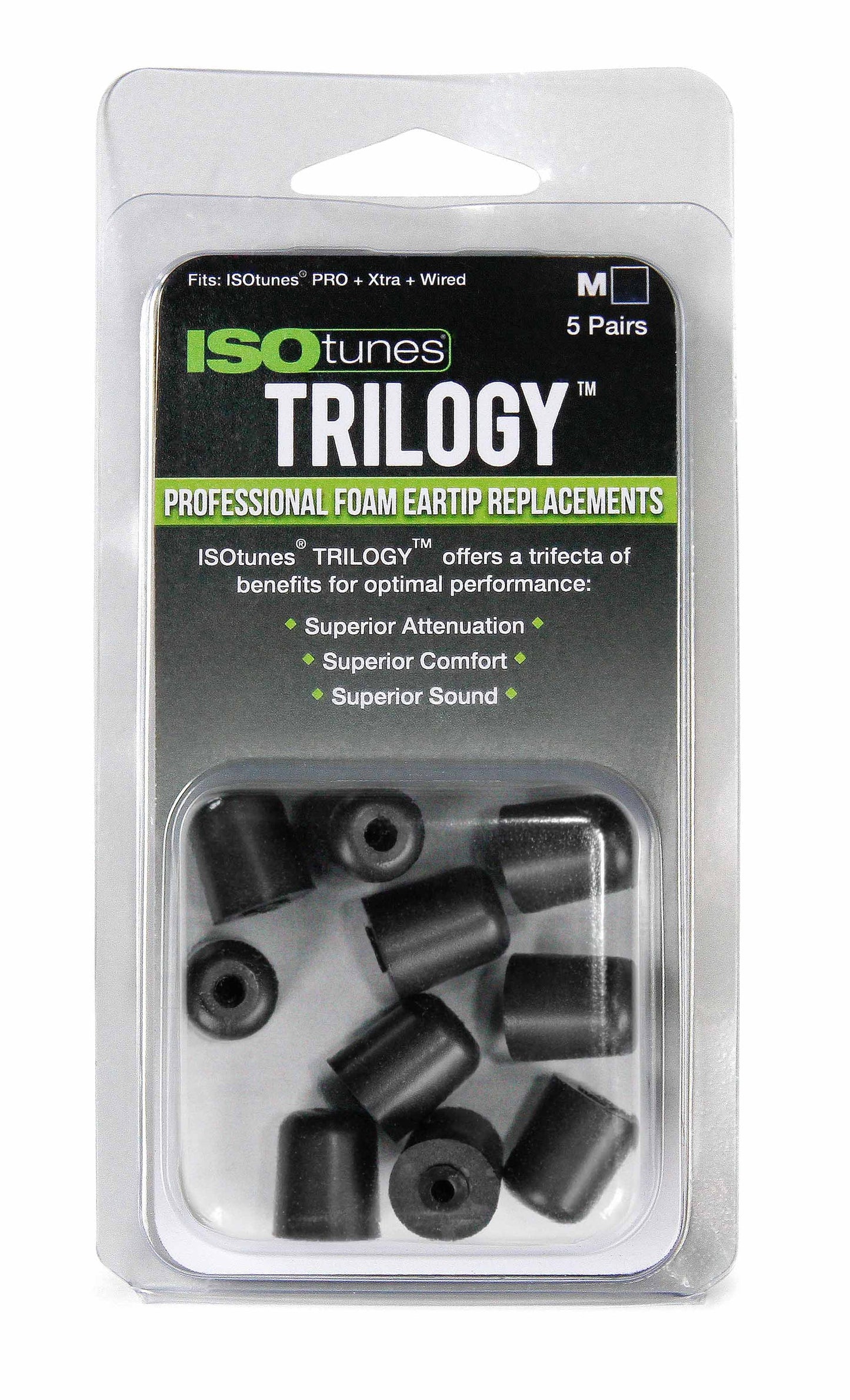 IsoTunes Trillogy Replacement Foam Ear Tips