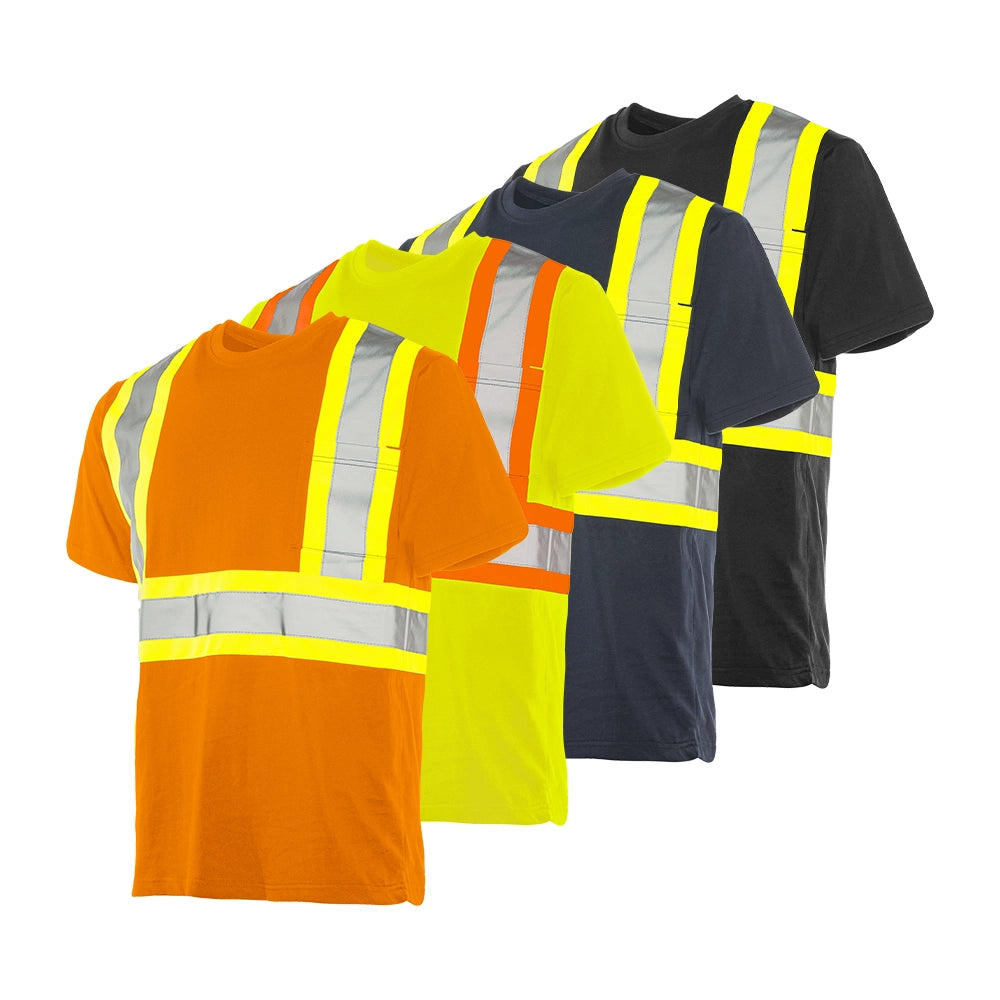 High Visibility Safety T-Shirt, Cotton, 4" Reflective Tape