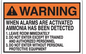 Warning Anhydrous Ammonia Sign 10 x 14 Plastic