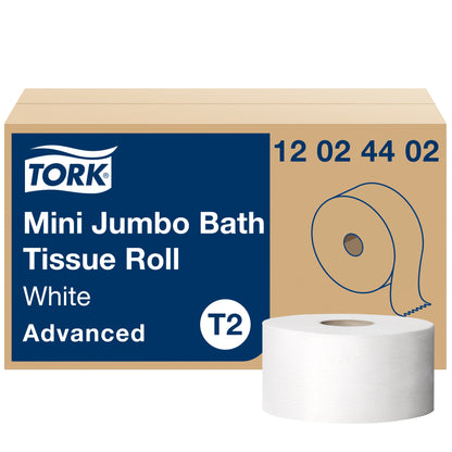 Tork Mini Jumbo Toilet Paper Roll White T2