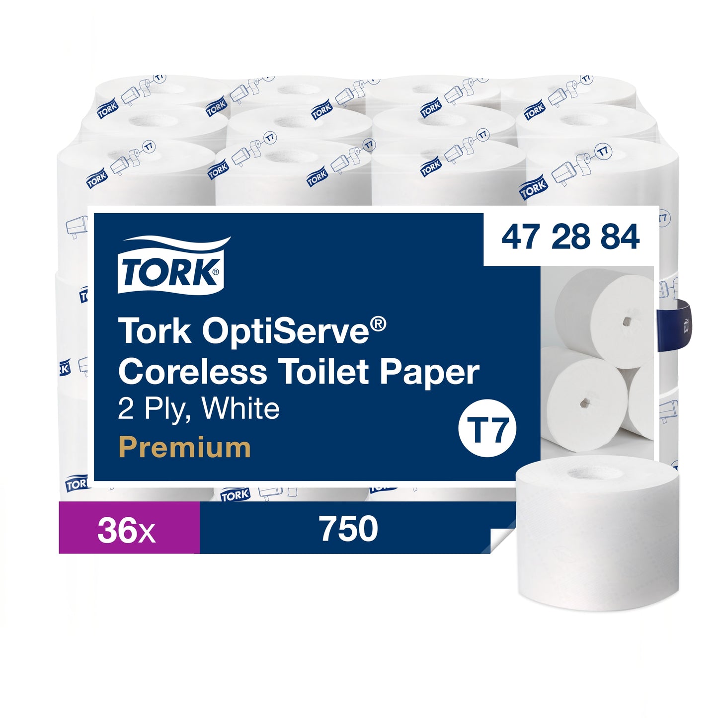 Tork OptiServe® Soft Coreless Toilet Paper White T7