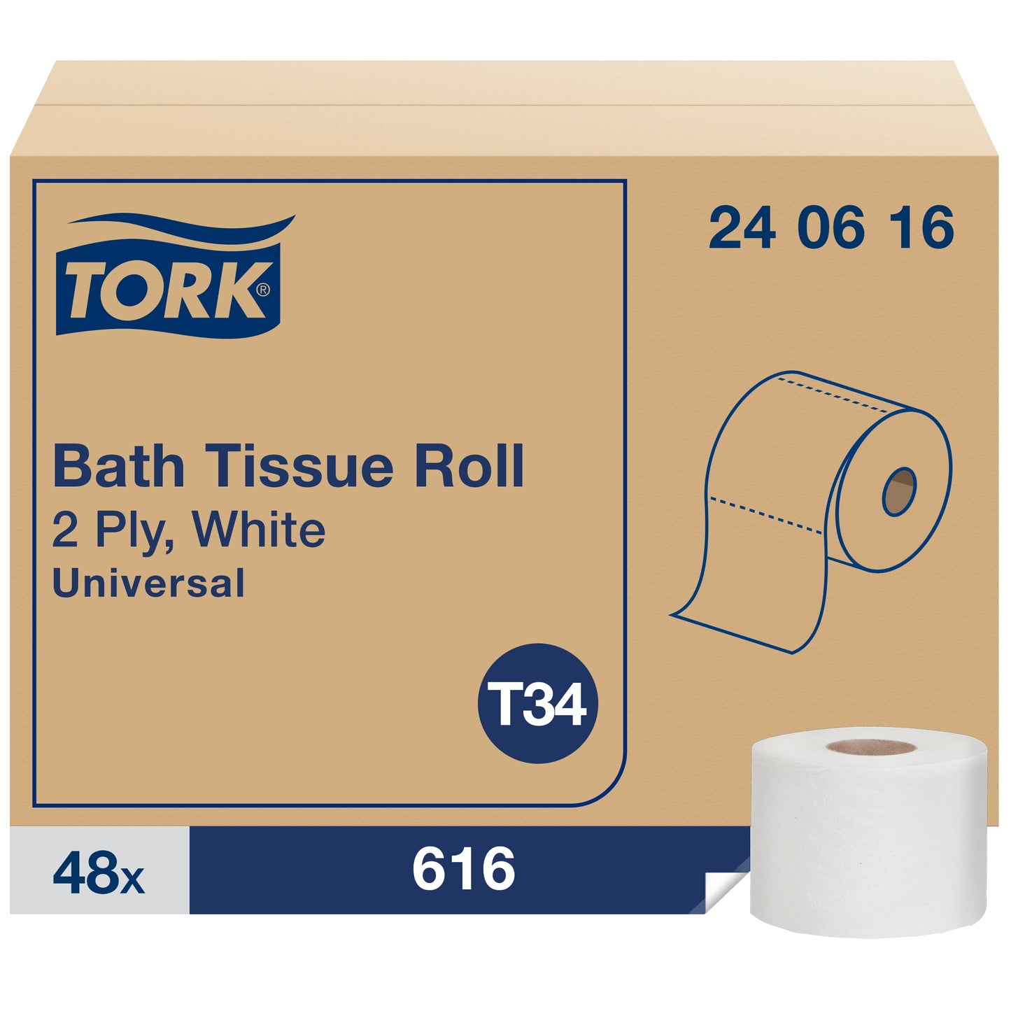 Tork Toilet Paper Roll White T34