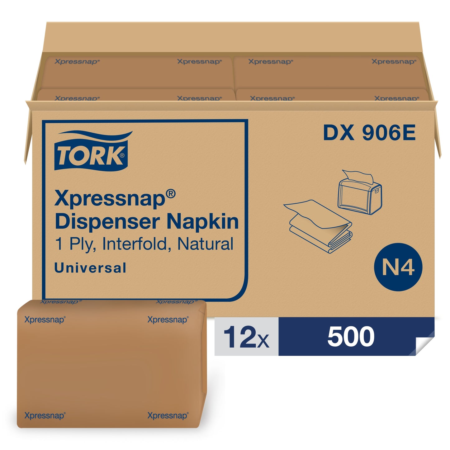 Tork Xpressnap® Natural Dispenser Napkin N4