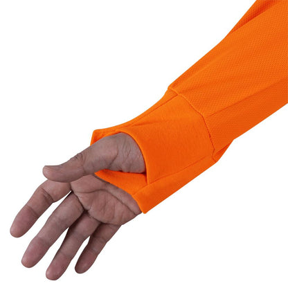 Womens High Vis Long Sleeve T-shirt Orange