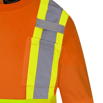 Womens High Vis Long Sleeve T-shirt Orange