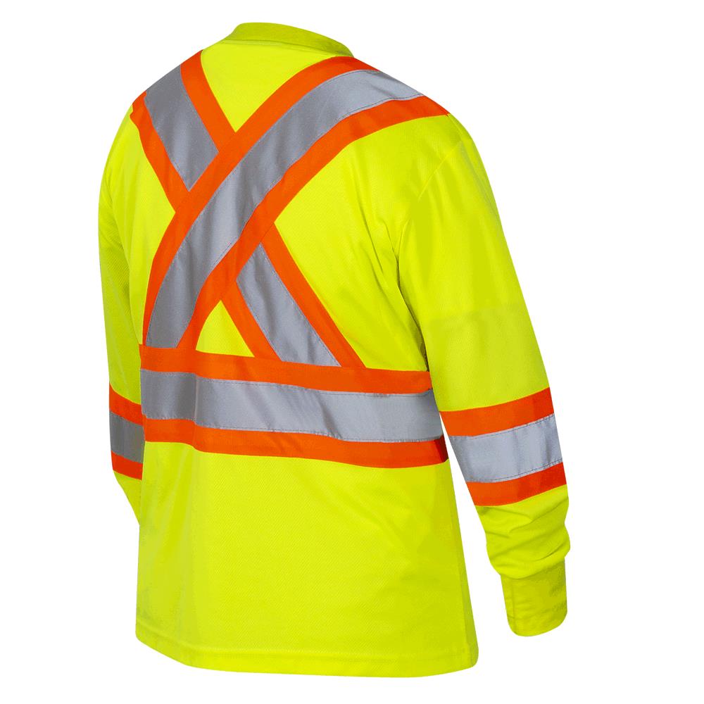 Womens High Vis Long Sleeve T-shirt Yellow