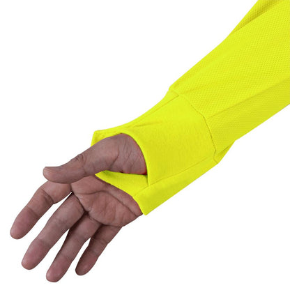 Womens High Vis Long Sleeve T-shirt Yellow