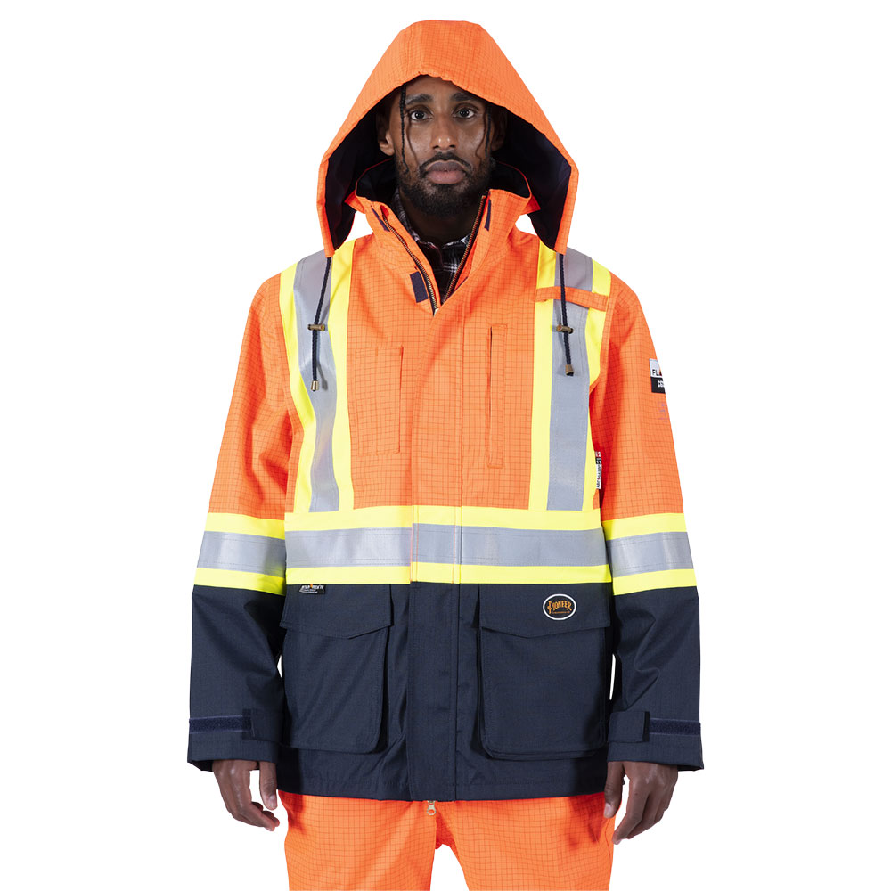 Canadian Waterproof Hooded Rain Jackets - PVC Coated Polyester