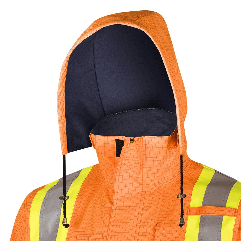 Canadian Waterproof Hooded Rain Jackets - PVC Coated Polyester