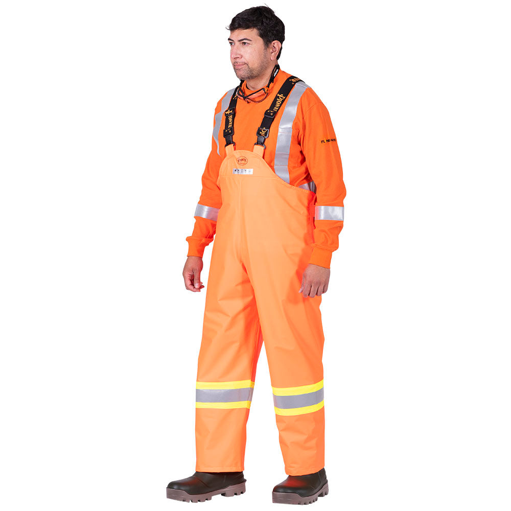 High Visibility FR Bib Overalls - Waterproof Stretch Pants