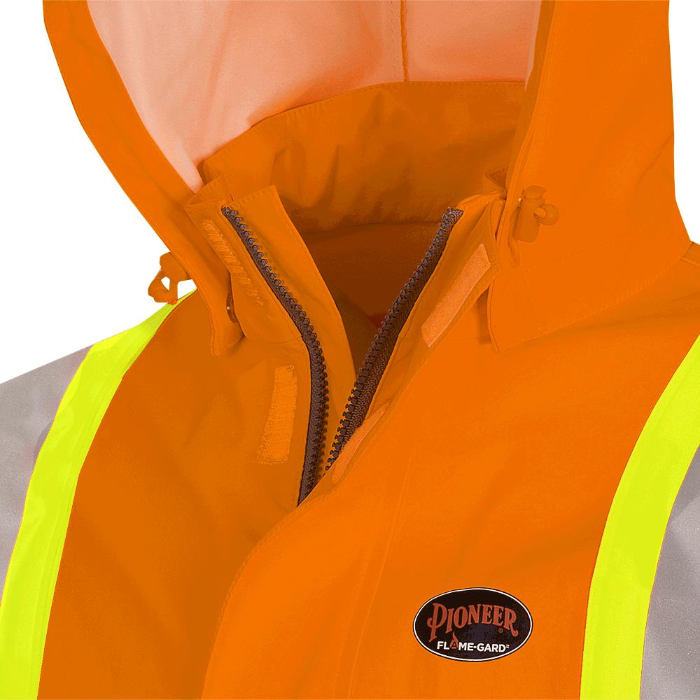 Hi-Vis Flame-Resistant Waterproof Rain Jackets