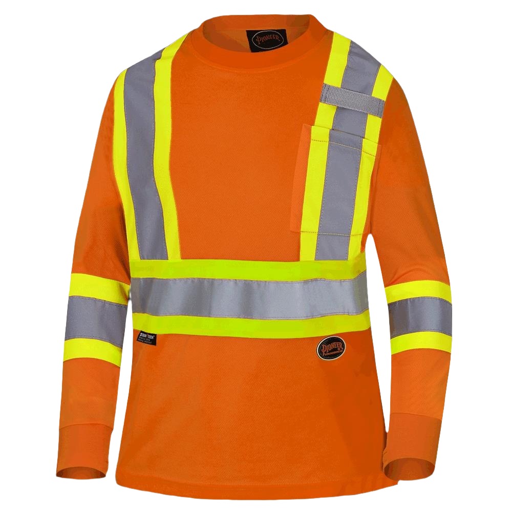 Womens High Vis Long Sleeve T-shirt Orange